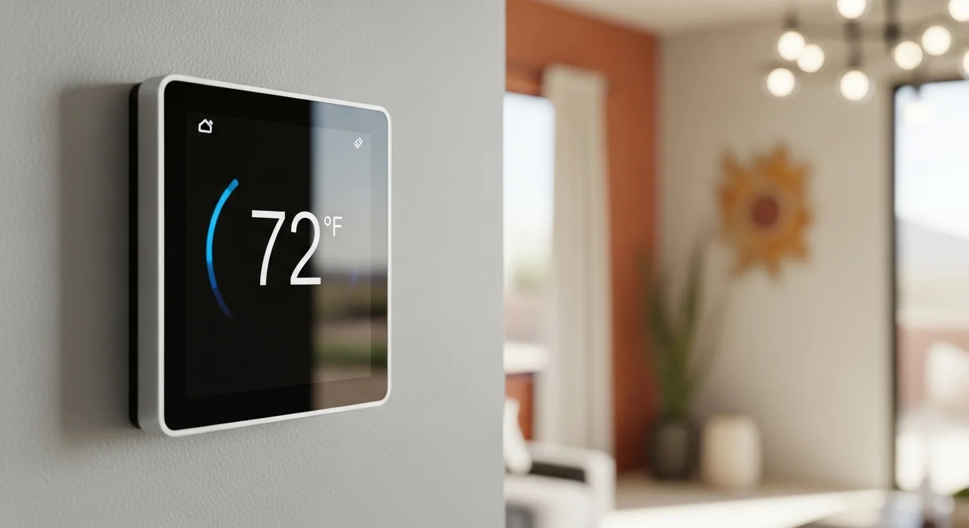 Wall mounted smart thermostat